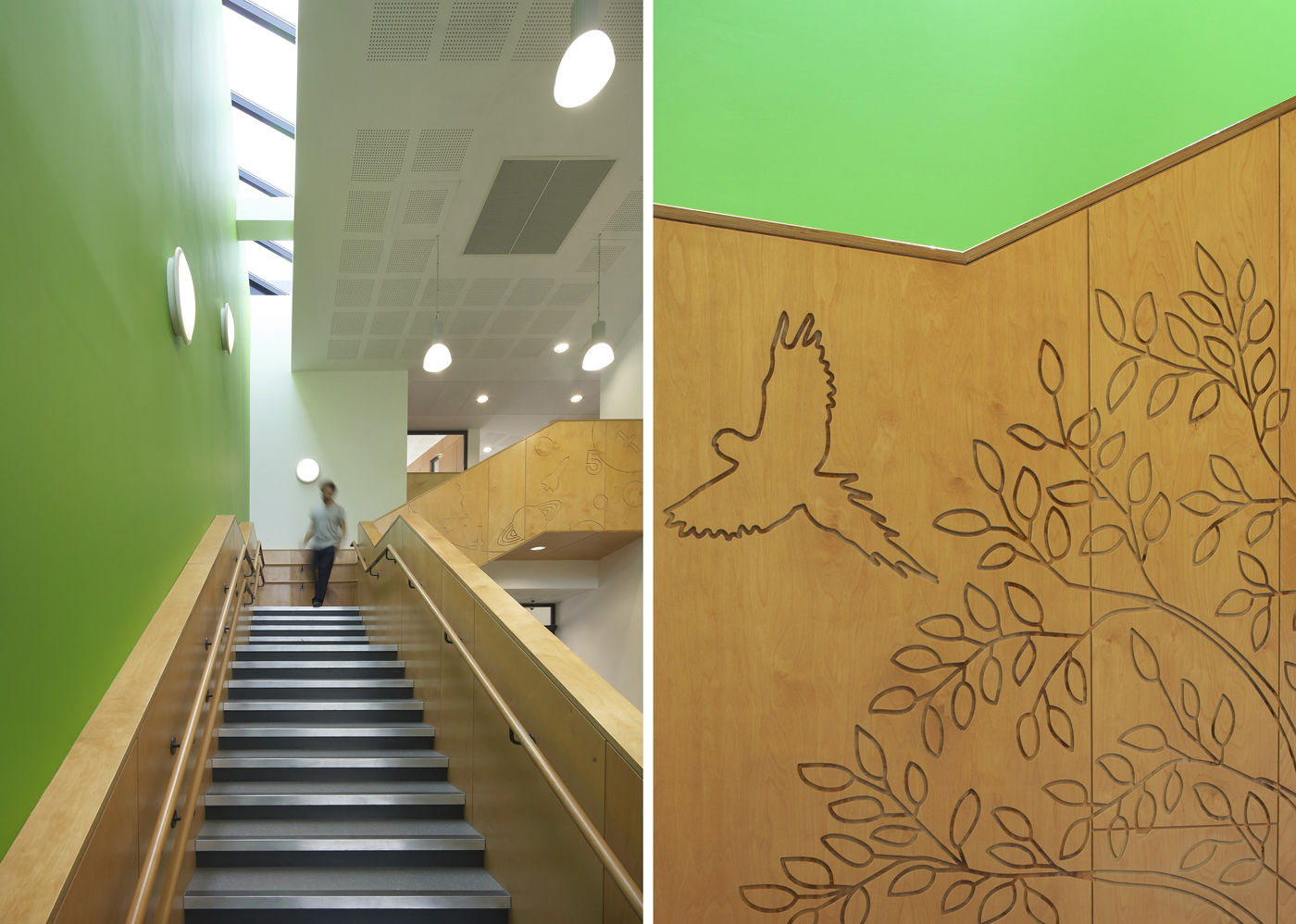 5 1400 Columbus School + College stair wall